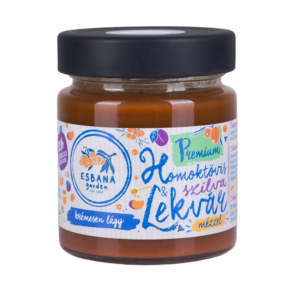Prémium homoktövis szilva lekvár mézzel